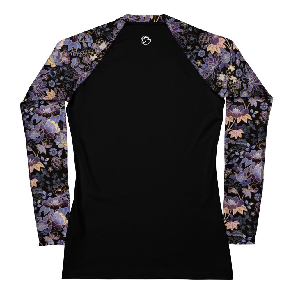 Women's UPF 50 Long Sleeve Sun Shirt - Purple Blooms