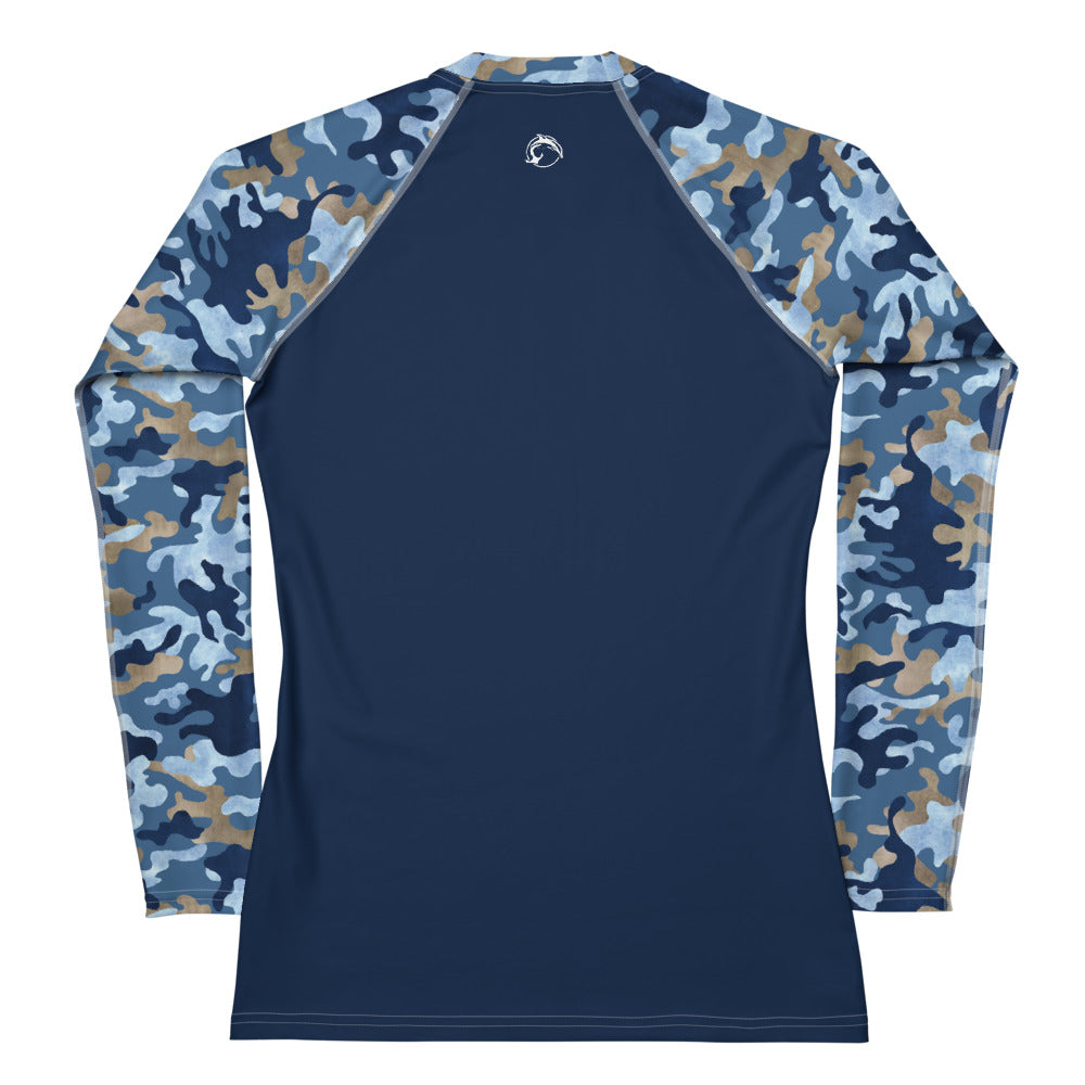 Women's UPF 50 Long Sleeve Sun Shirt - Blue Camo