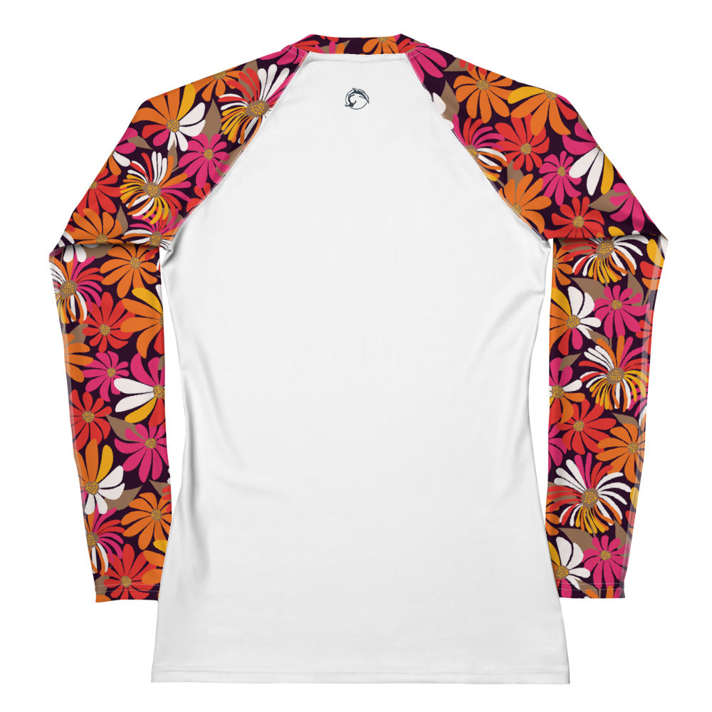 Women's UPF 50 Long Sleeve Sun Shirt - Flower Power