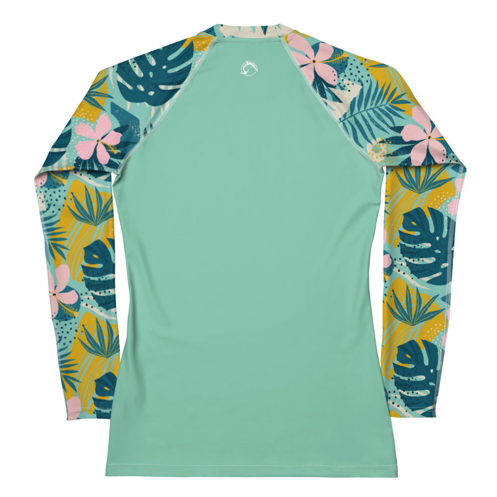 Women's UPF 50 Long Sleeve Sun Shirt - Tropic Flowers