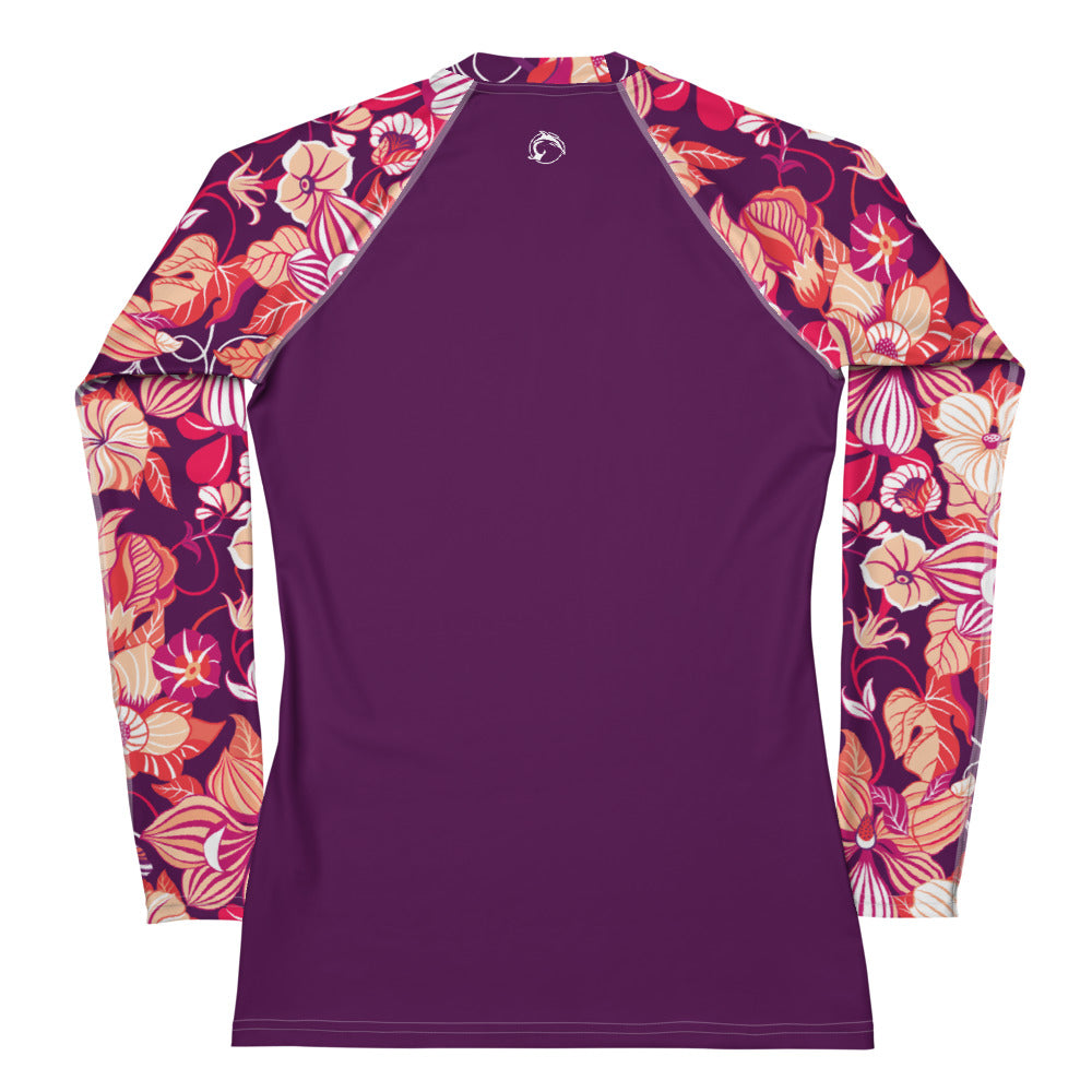 Women's UPF 50 Long Sleeve Sun Shirt - Flower Tropics