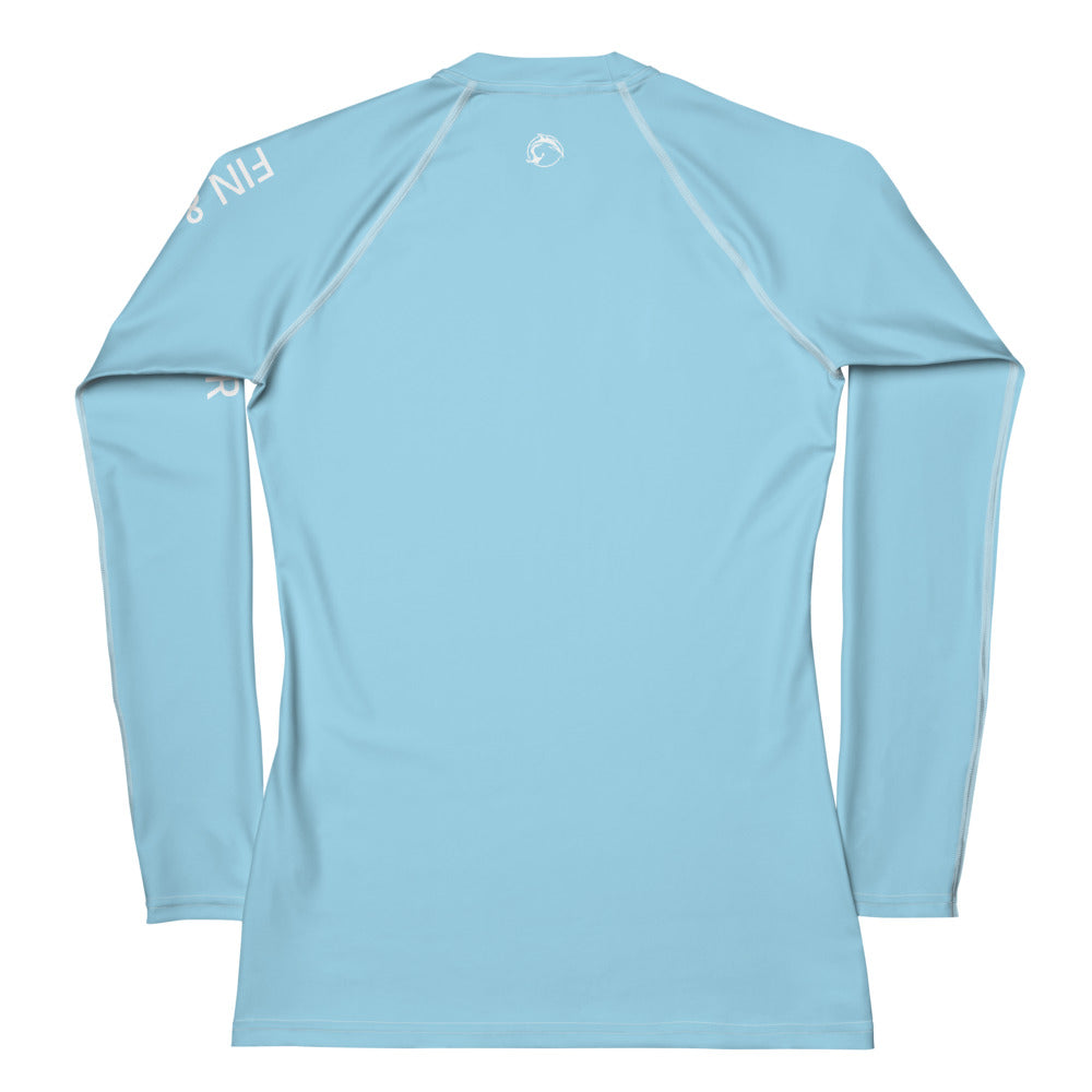 Women's UPF 50 Long Sleeve Sun Shirt - Sky Blue