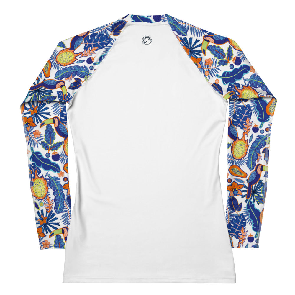 Women's UPF 50 Long Sleeve Sun Shirt - Toucan Blue