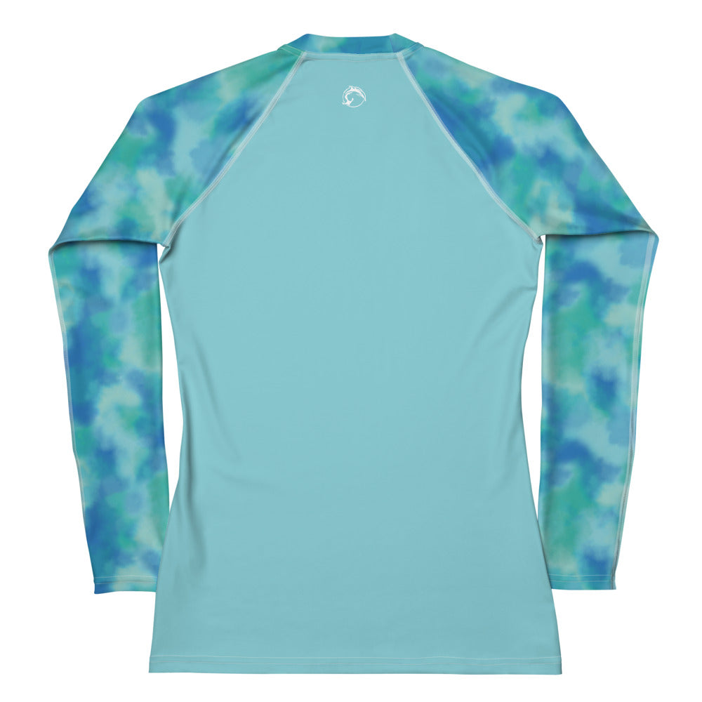 Women's UPF 50 Long Sleeve Sun Shirt - Seaside Watercolors