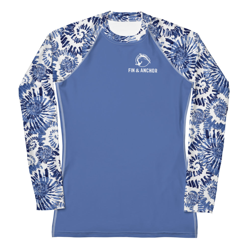 Women's UPF 50 Long Sleeve Sun Shirt - Seashell Swirls