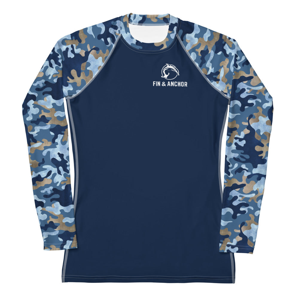 Women's UPF 50 Long Sleeve Sun Shirt - Blue Camo