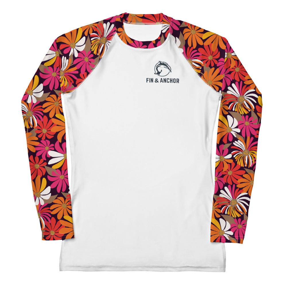 Women's UPF 50 Long Sleeve Sun Shirt - Flower Power