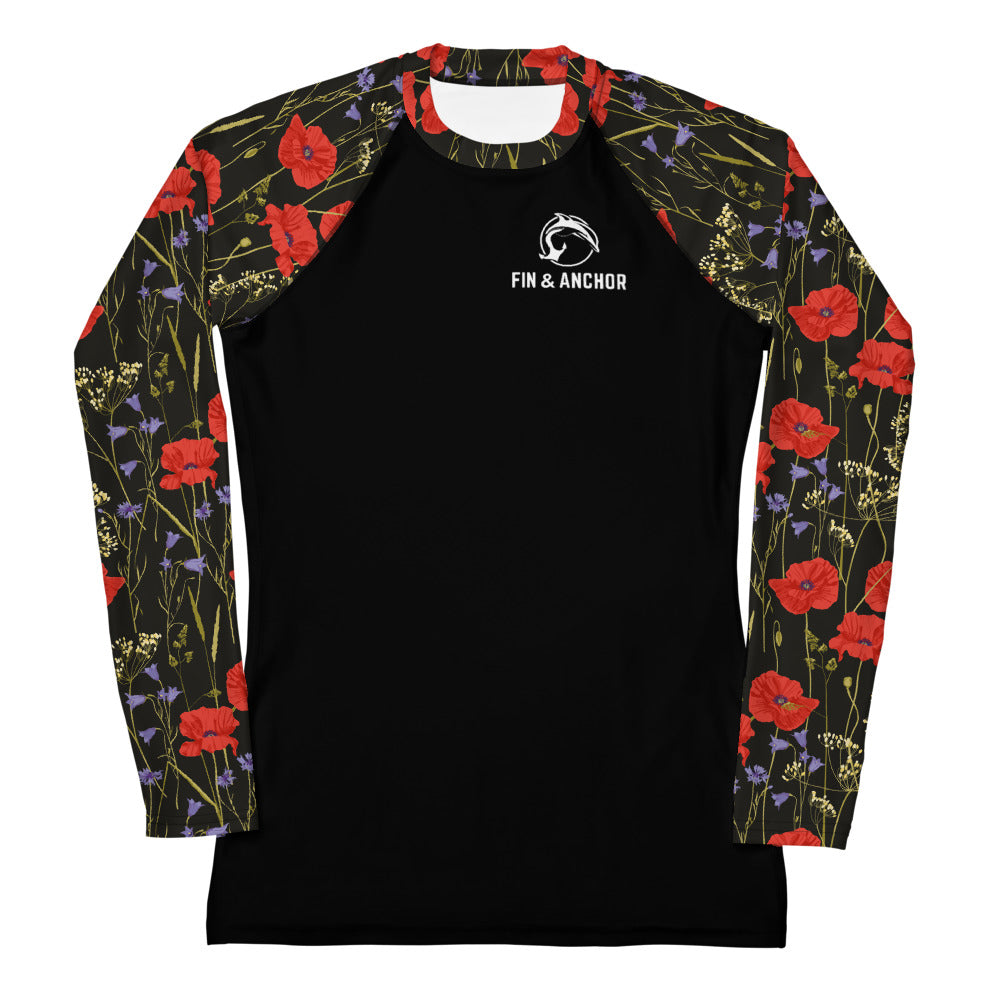 Women's UPF 50 Long Sleeve Sun Shirt - California Poppies