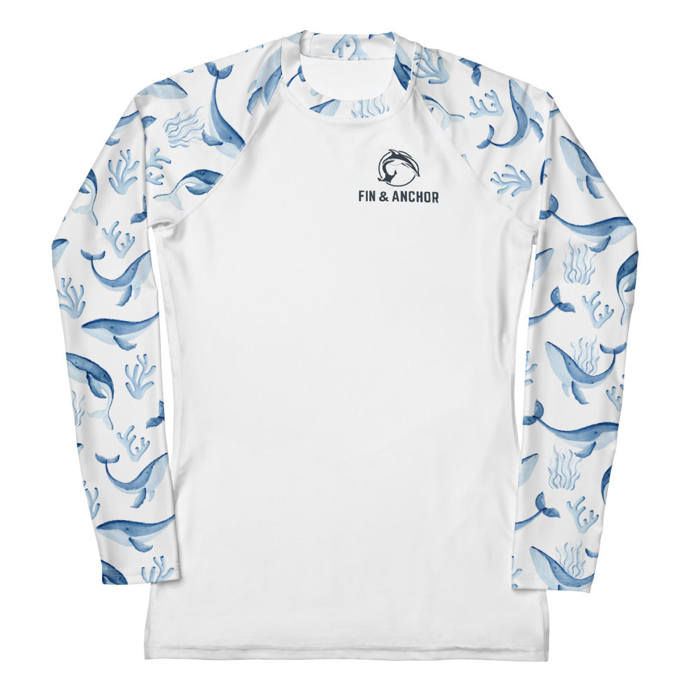 Women's UPF 50 Long Sleeve Sun Shirt - Whale Song