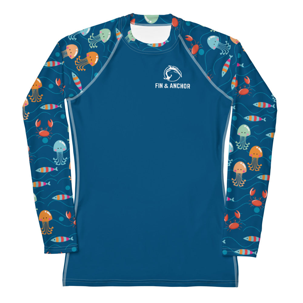 Women's UPF 50 Long Sleeve Sun Shirt - Under The Sea