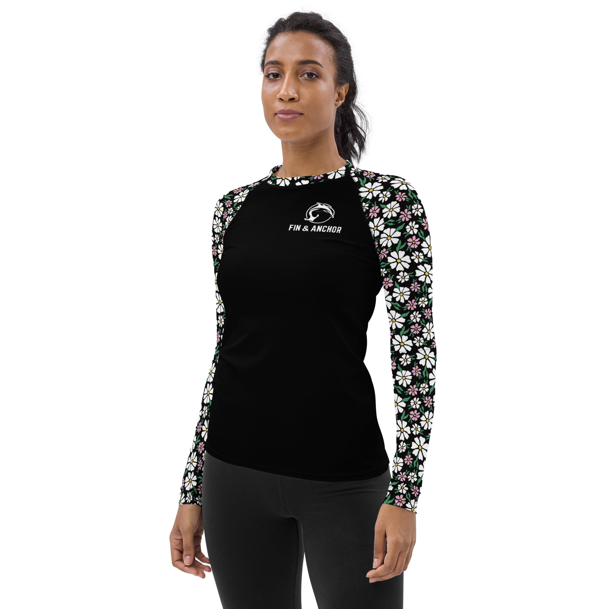 Women's UPF 50 Long Sleeve Sun Shirt - Daisies - 0