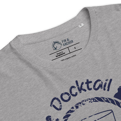 Anchor Down for Docktail Hour Tee - Heather Grey Organic Cotton