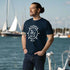 Anchor Down for Docktail Hour Tee - Navy Organic Cotton