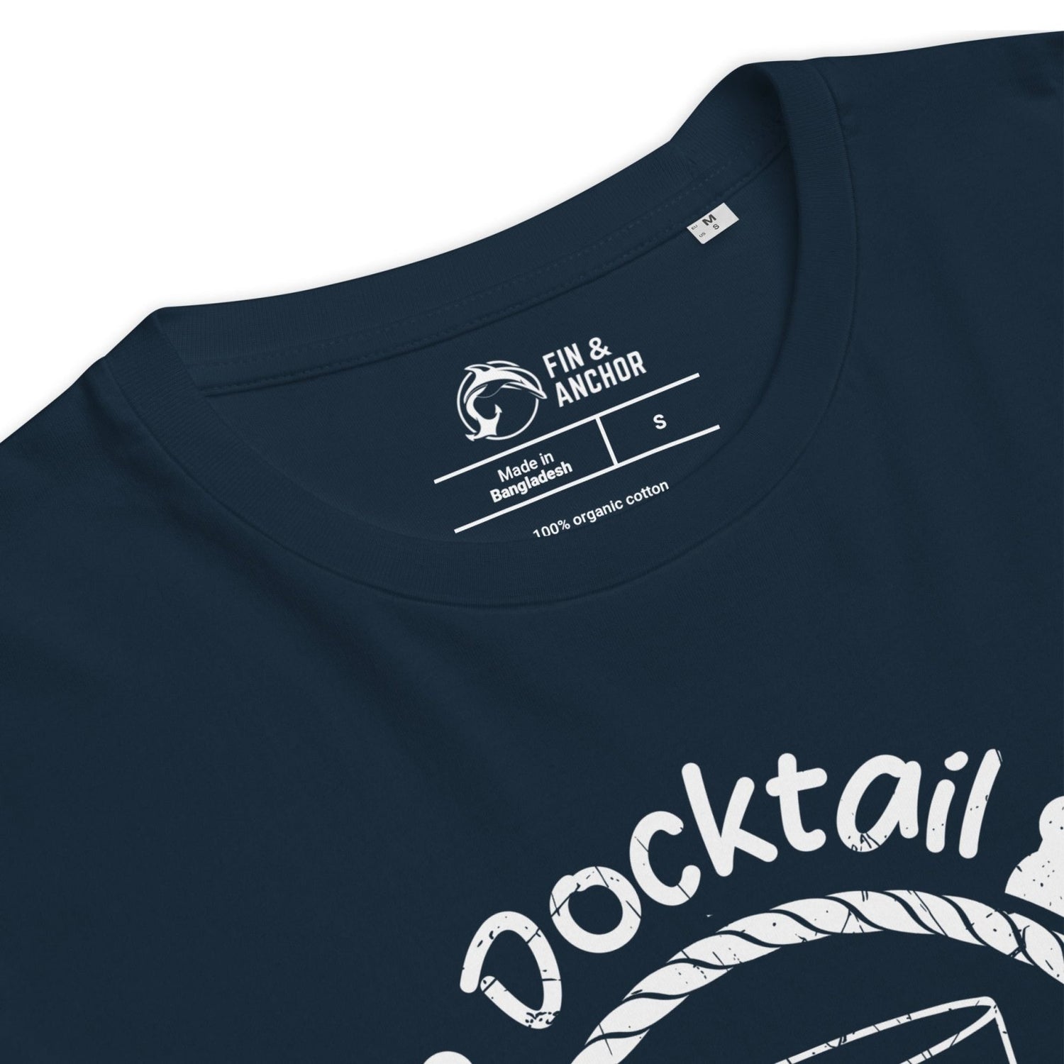 Anchor Down for Docktail Hour Tee - Navy Organic Cotton