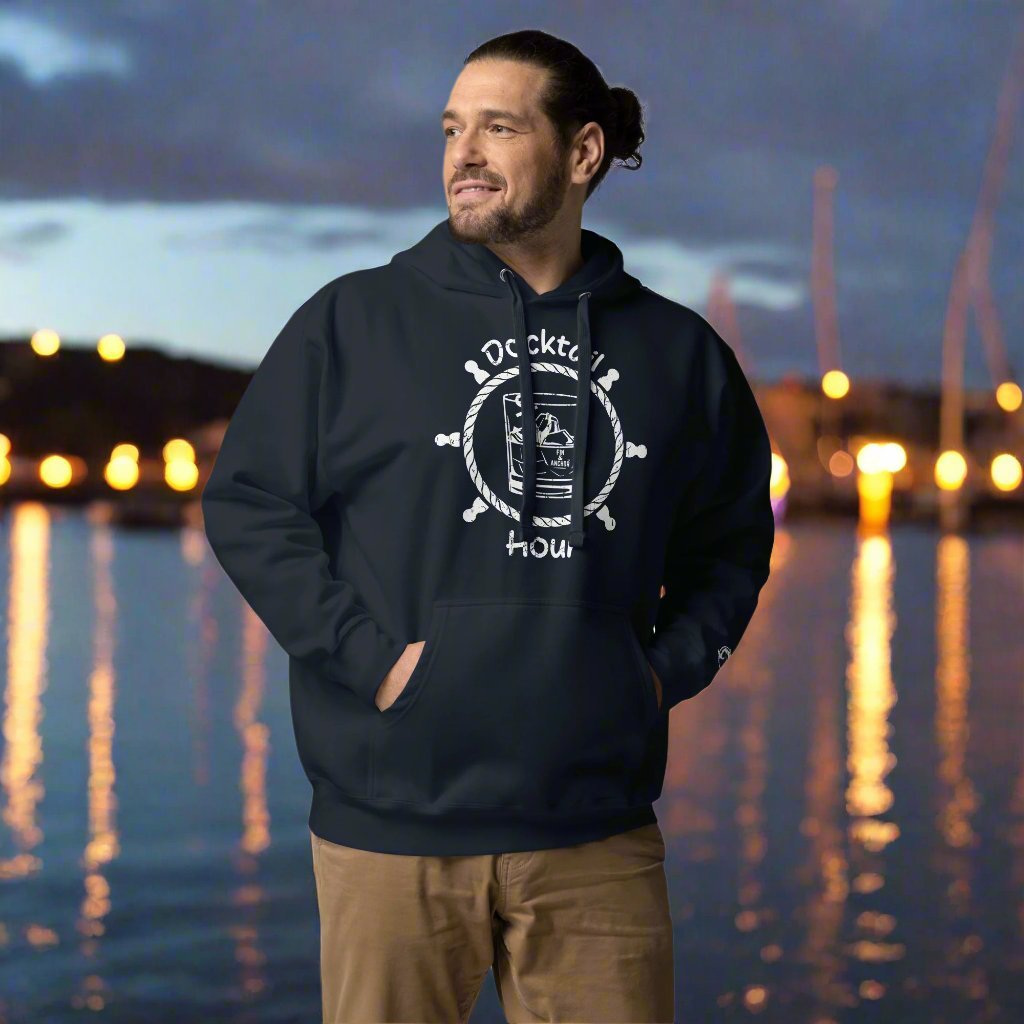 Anchor Down for Docktail Hour Unisex Hoodie | Navy