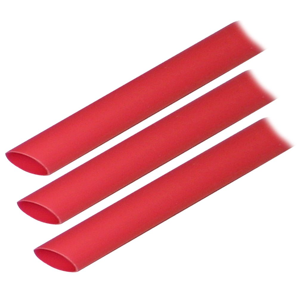 Ancor Adhesive Lined Heat Shrink Tubing (ALT) - 1/2&quot; x 3&quot; - 3 - Pack - Red [305603]