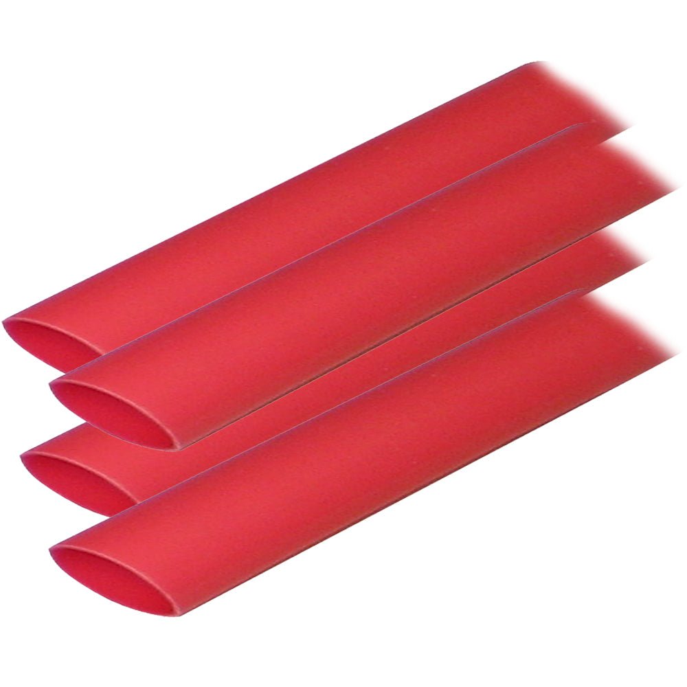 Ancor Adhesive Lined Heat Shrink Tubing (ALT) - 3/4&quot; x 12&quot; - 4 - Pack - Red [306624]