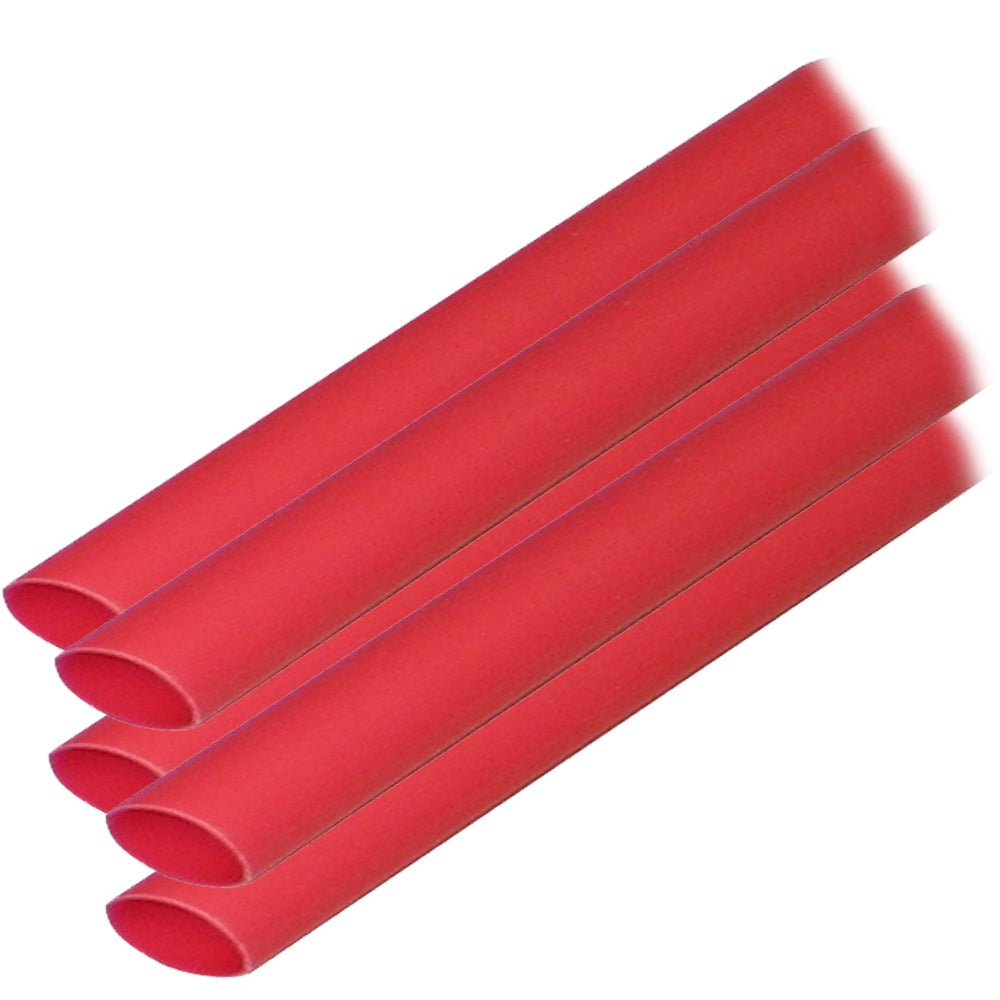 Ancor Adhesive Lined Heat Shrink Tubing (ALT) - 3/8&quot; x 12&quot; - 5 - Pack - Red [304624]