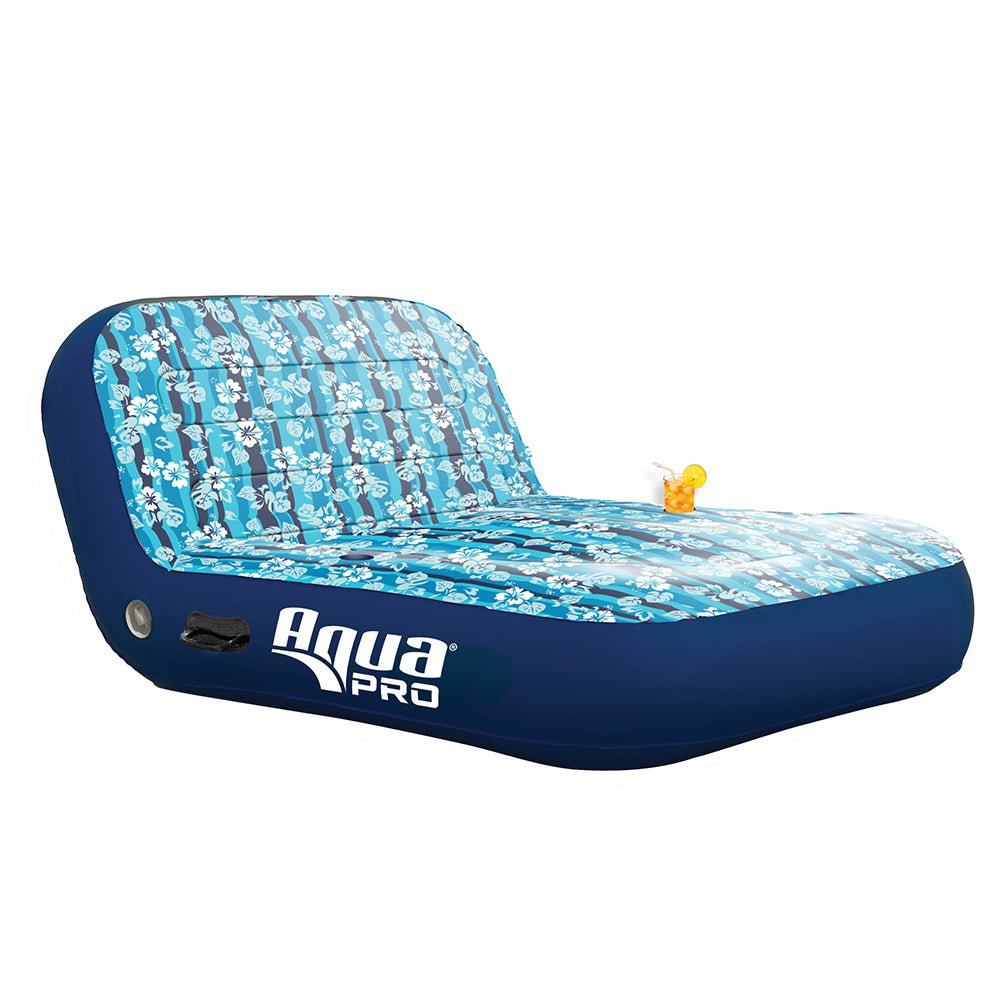 Aqua Leisure Ultra Cushioned Comfort Lounge Hawaiian Wave Print - 2 - Person [APL17011S2]