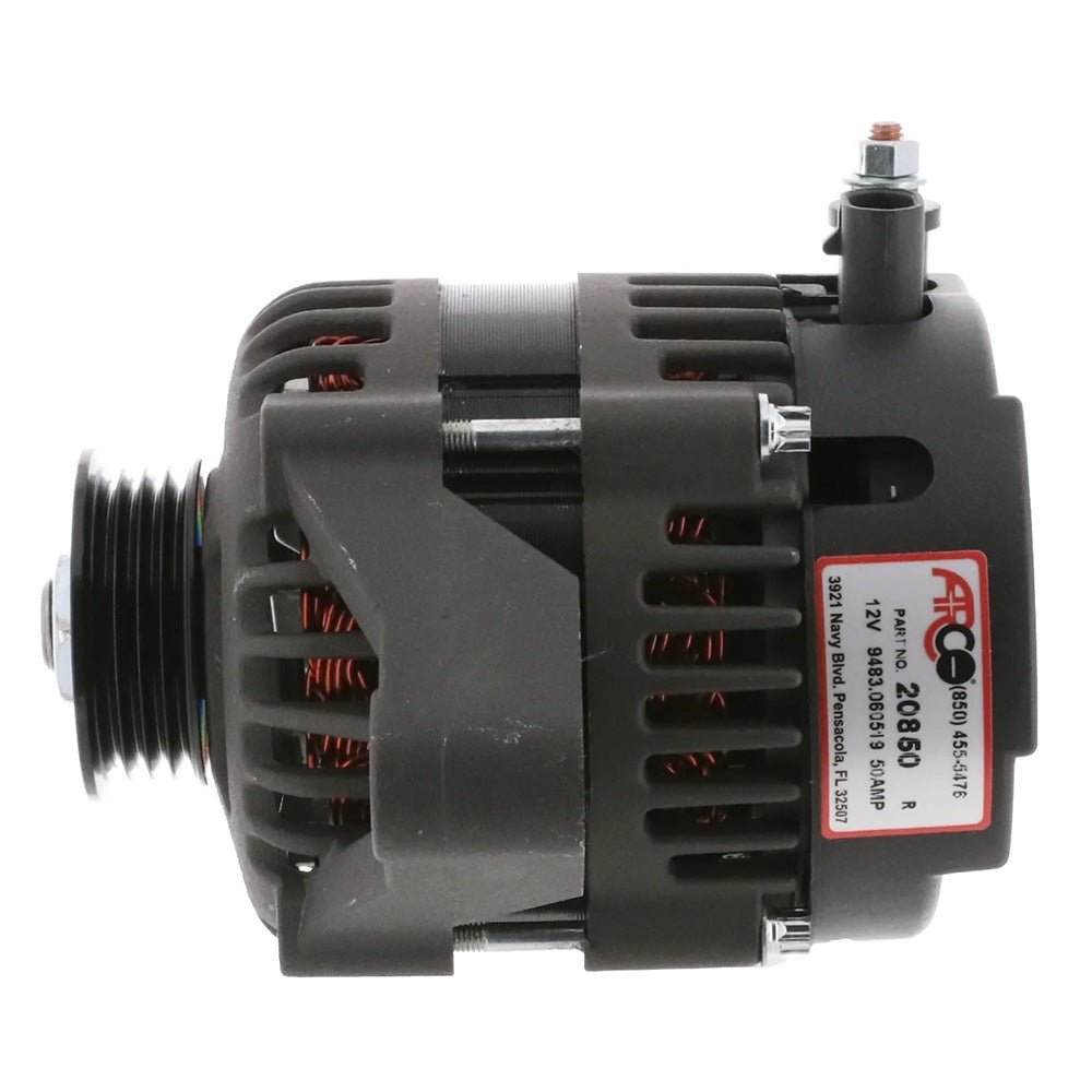 ARCO Marine Premium Replacement Outboard Alternator w/Multi - Groove Pulley - 12V 50A [20850]