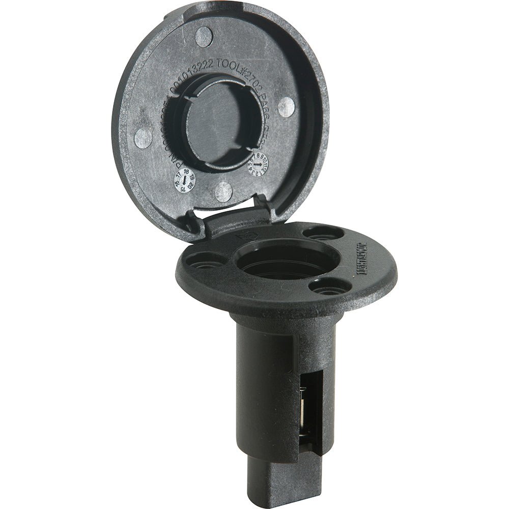 Attwood LightArmor Plug - In Base - 2 Pin - Black - Round [910R2PB - 7]