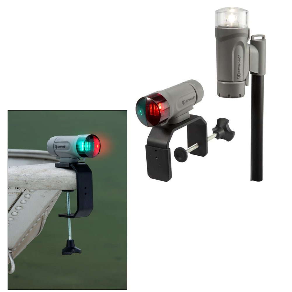 Attwood PaddleSport Portable Navigation Light Kit - C - Clamp, Screw Down or Adhesive Pad - Gray [14194 - 7]