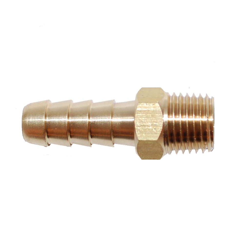 Attwood Universal Brass Fuel Hose Fitting - 1/4" NPT x 5/16" Barb [88FBM101 - 6]