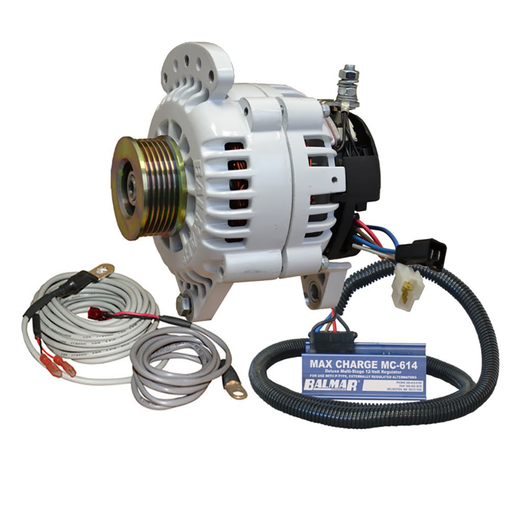 Balmar Alternator 100 AMP Kit 12V 3.15&quot; Dual Foot Saddle K6 Pulley Regulator Temp Sensor [60 - YP - MC - 100 - K6]