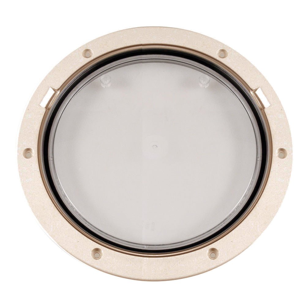 Beckson 8" Clear Center Pry - Out Deck Plate - Beige [DP81 - N - C]