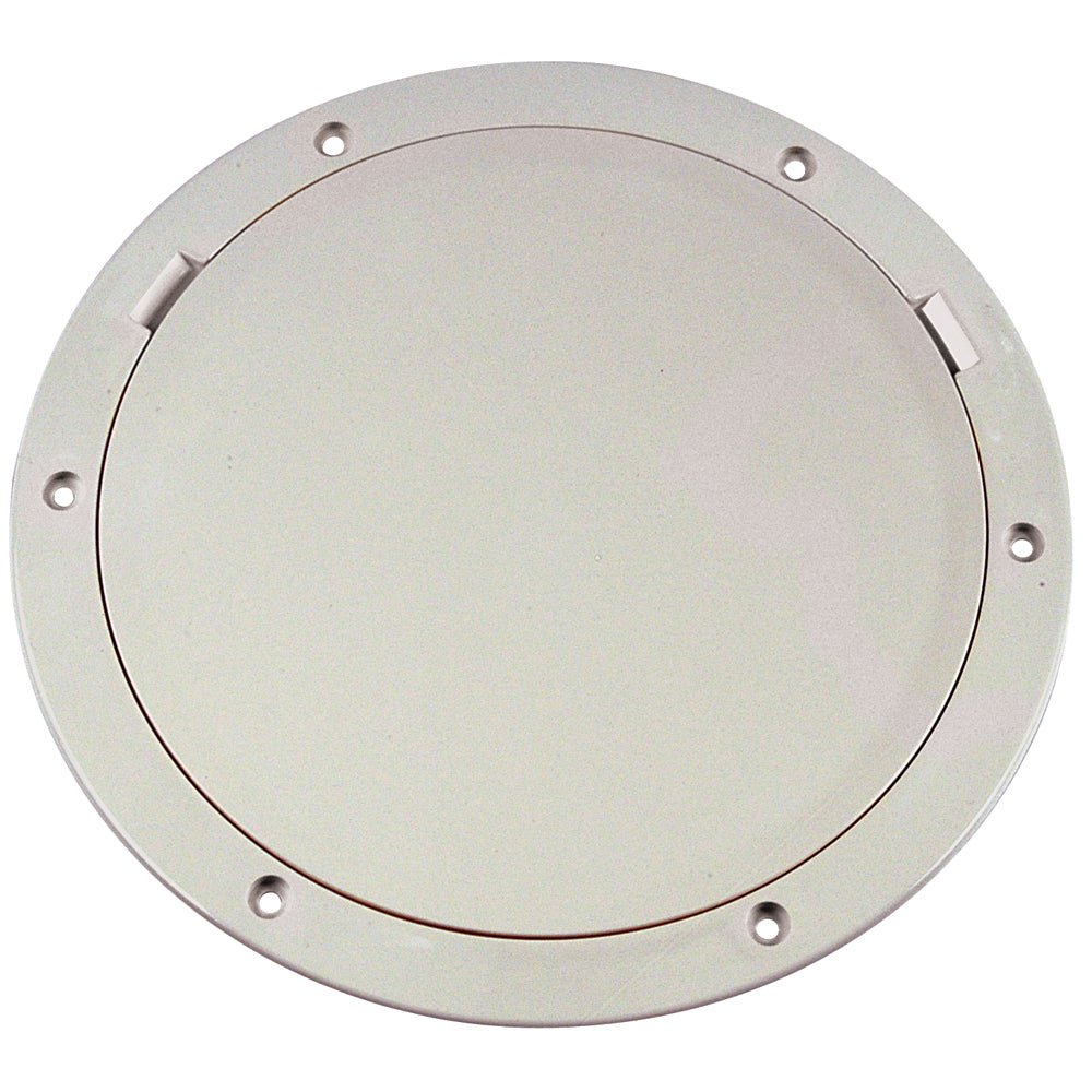 Beckson 8" Smooth Center Pry - Out Deck Plate - White [DP81 - W]