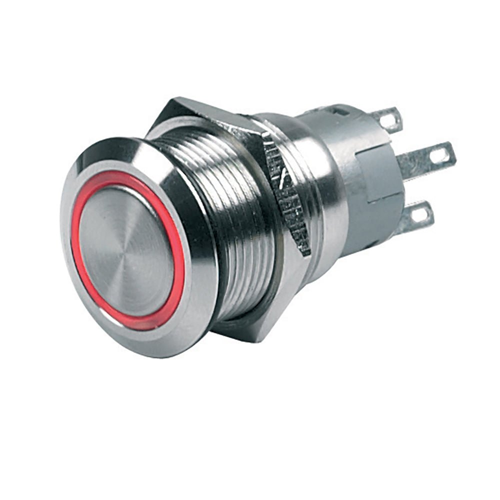 BEP Push - Button Switch 12V Momentary On/Off - Red LED [80 - 511 - 0002 - 00]