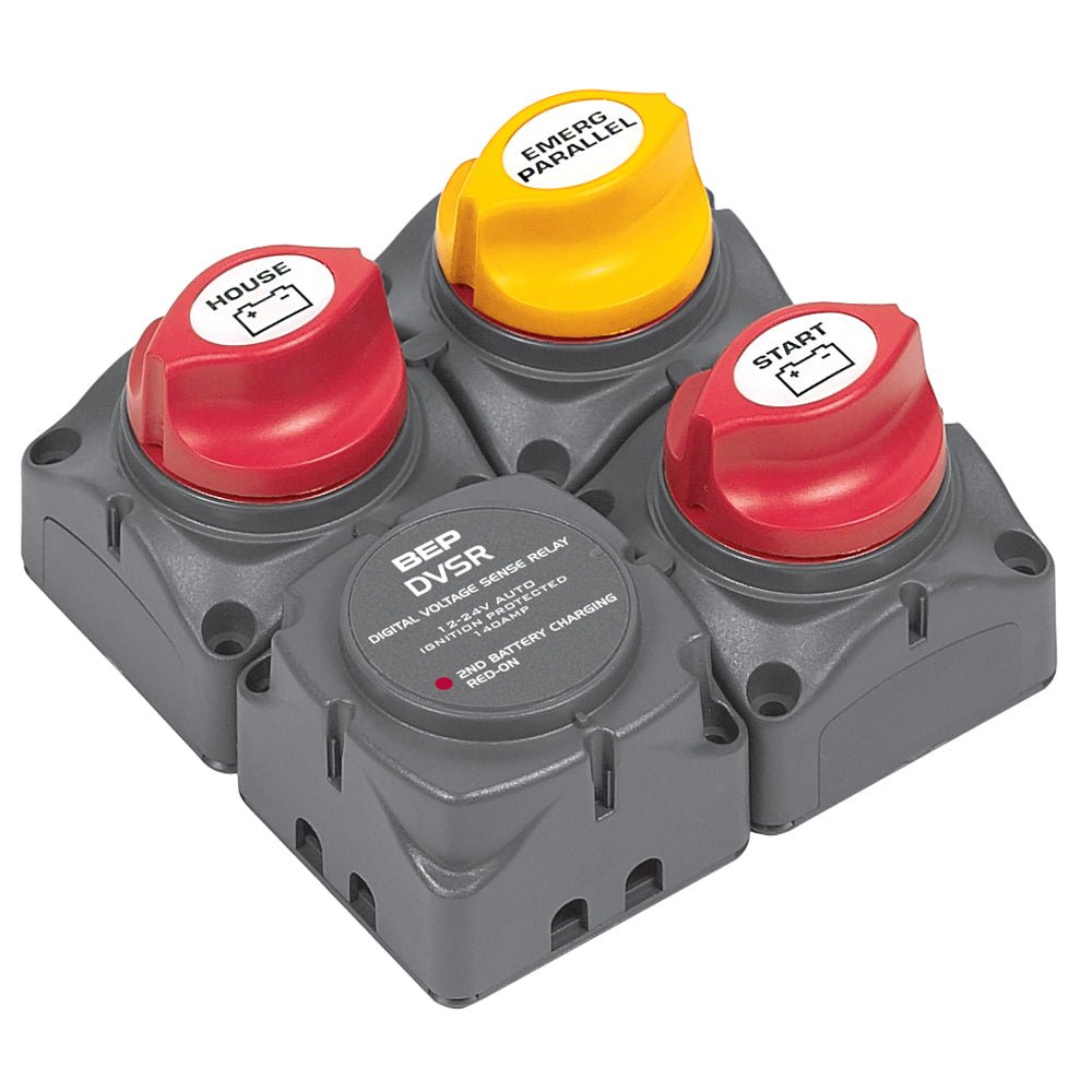 BEP Square Battery Distribution Cluster f/Single Engine w/Two Battery Banks [716 - SQ - 140A - DVSR]