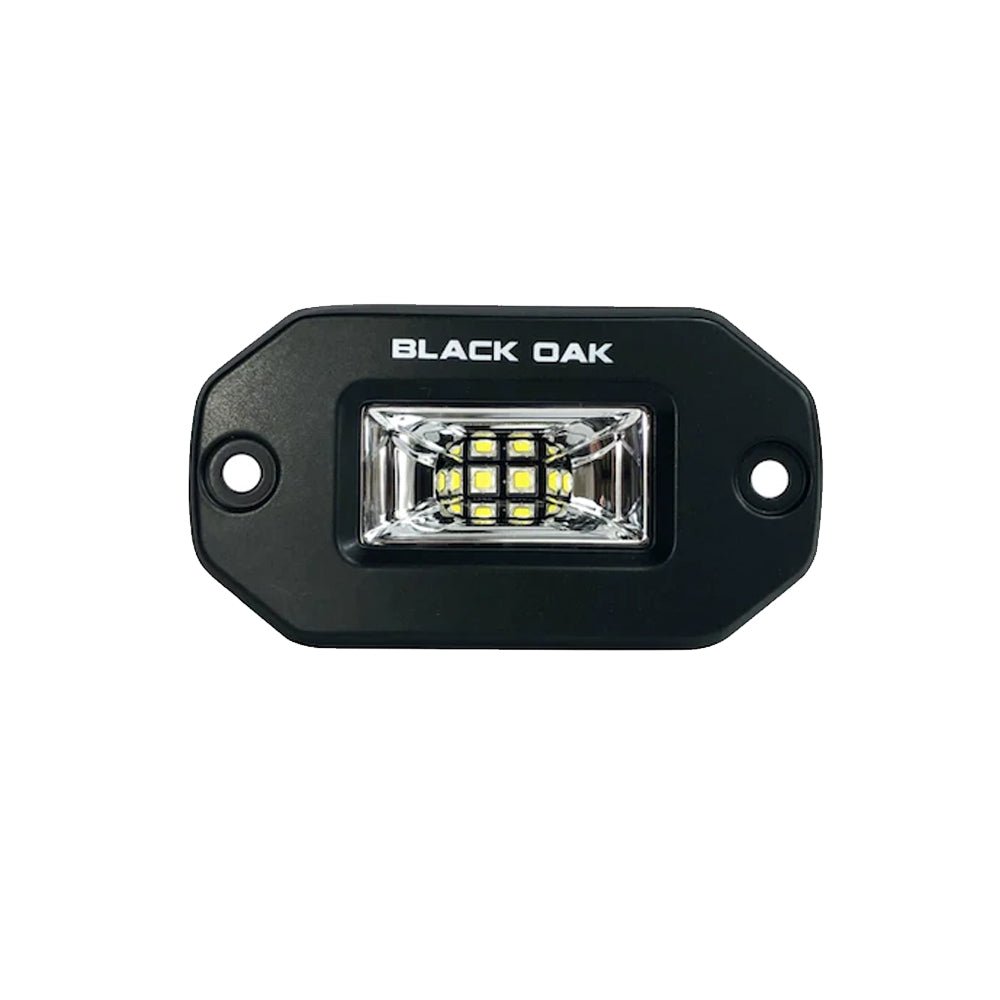 Black Oak 2&quot; Marine Flush Mount Spreader Light - Black Housing - Pro Series 3.0 [2FSLB - S]