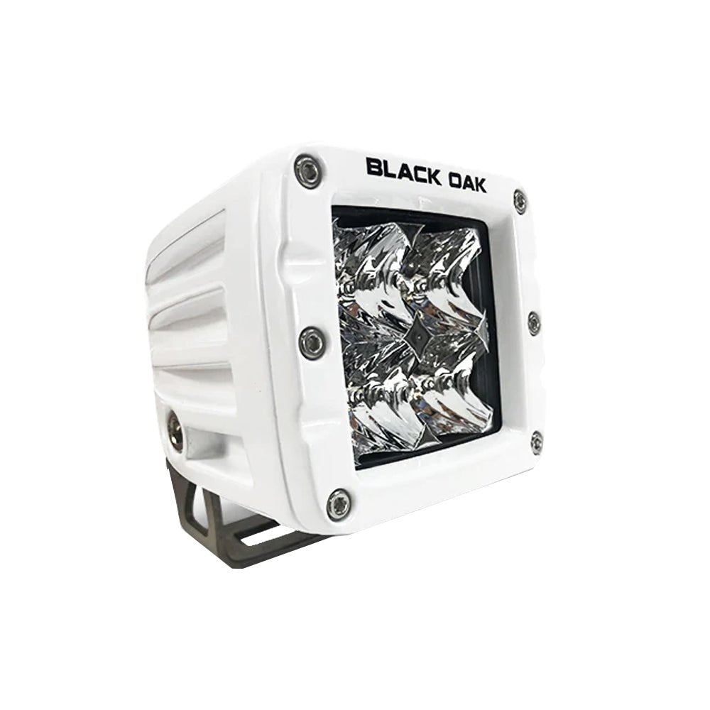 Black Oak 2" Marine LED Pod Light - Spot Optics - White Housing - Pro Series 3.0 [2SM - POD10CR]