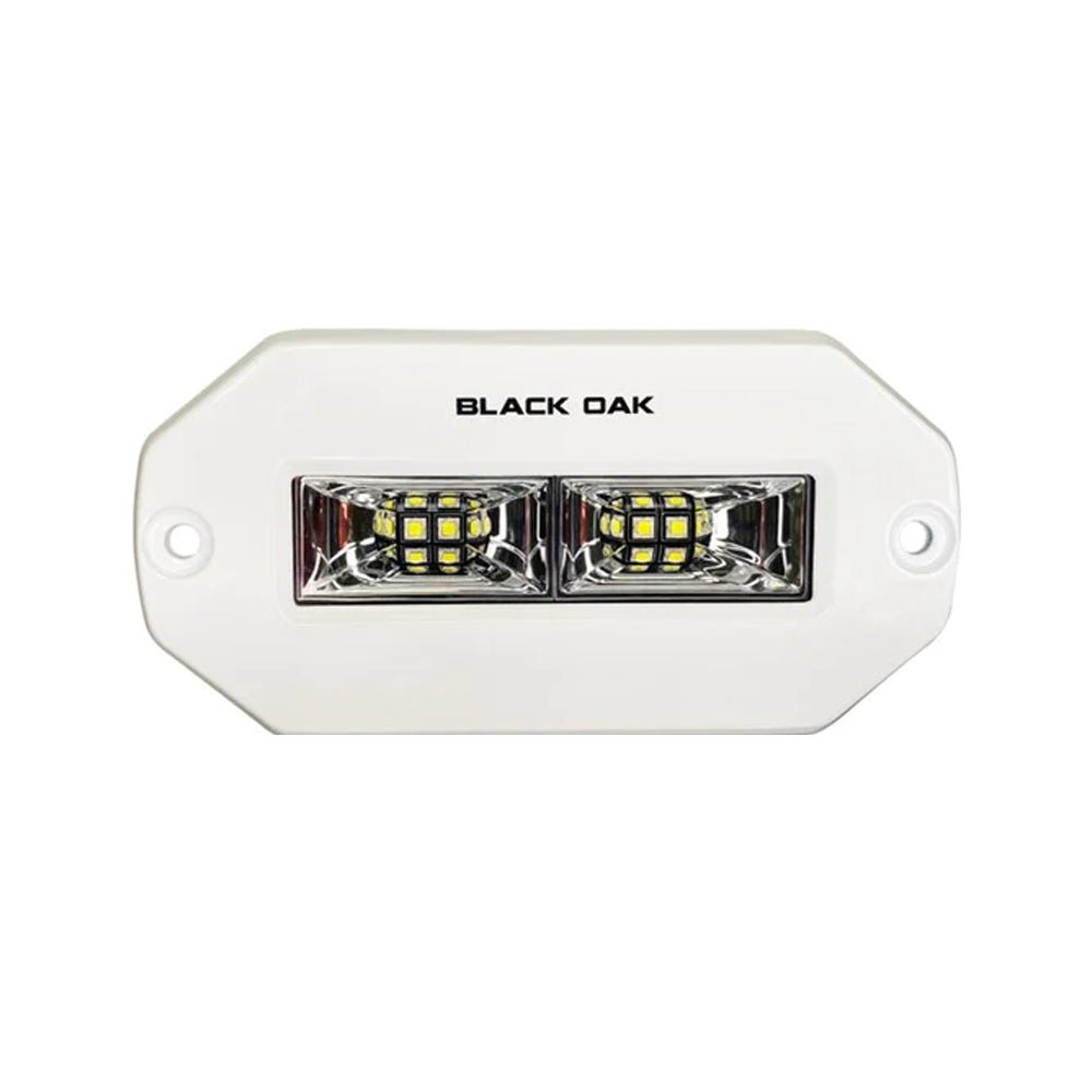 Black Oak 4&quot; Marine Flush Mount Spreader Light - White Housing - Pro Series 3.0 [4FMSL - S]