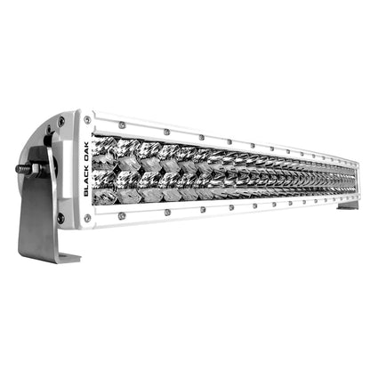 Black Oak Pro Series 3.0 Curved Double Row 30&quot; LED Light Bar - Combo Optics - White Housing [30CCM - D5OS]