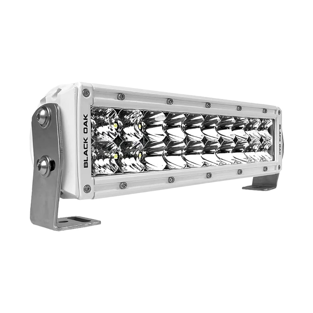 Black Oak Pro Series 3.0 Double Row 10" LED Light Bar - Combo Optics - White Housing [10CM - D5OS]