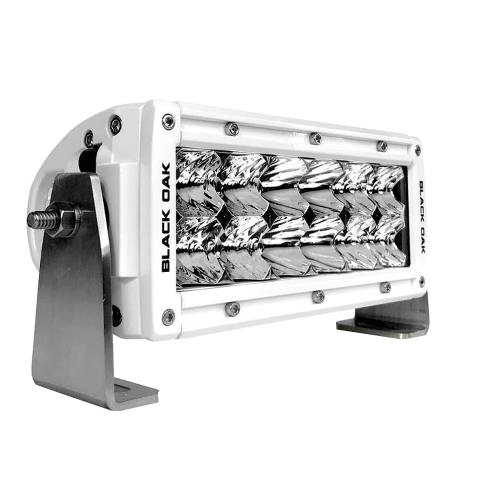 Black Oak Pro Series 3.0 Double Row 6" LED Light Bar - Combo Optics - White Housing [6CM - D5OS]