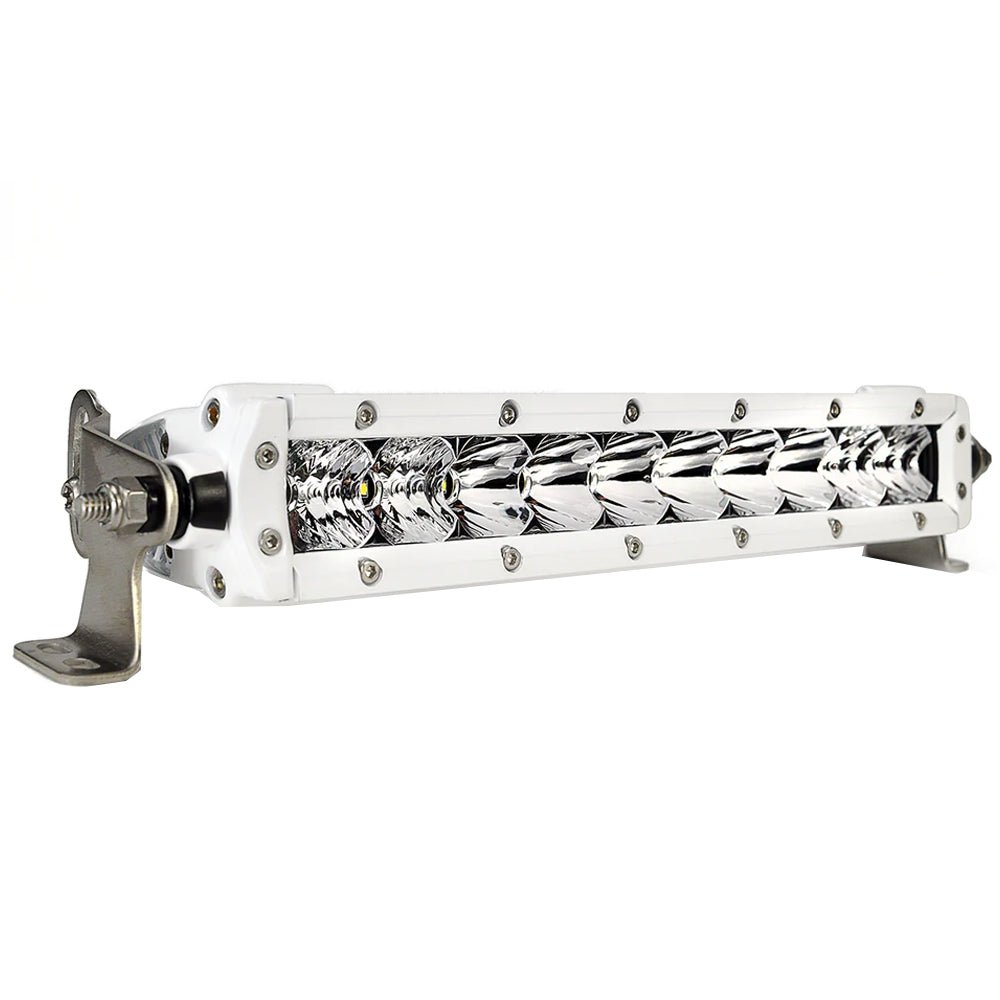 Black Oak Pro Series 3.0 Single Row 10&quot; LED Light Bar - Combo Optics - White Housing [10CM - S5OS]