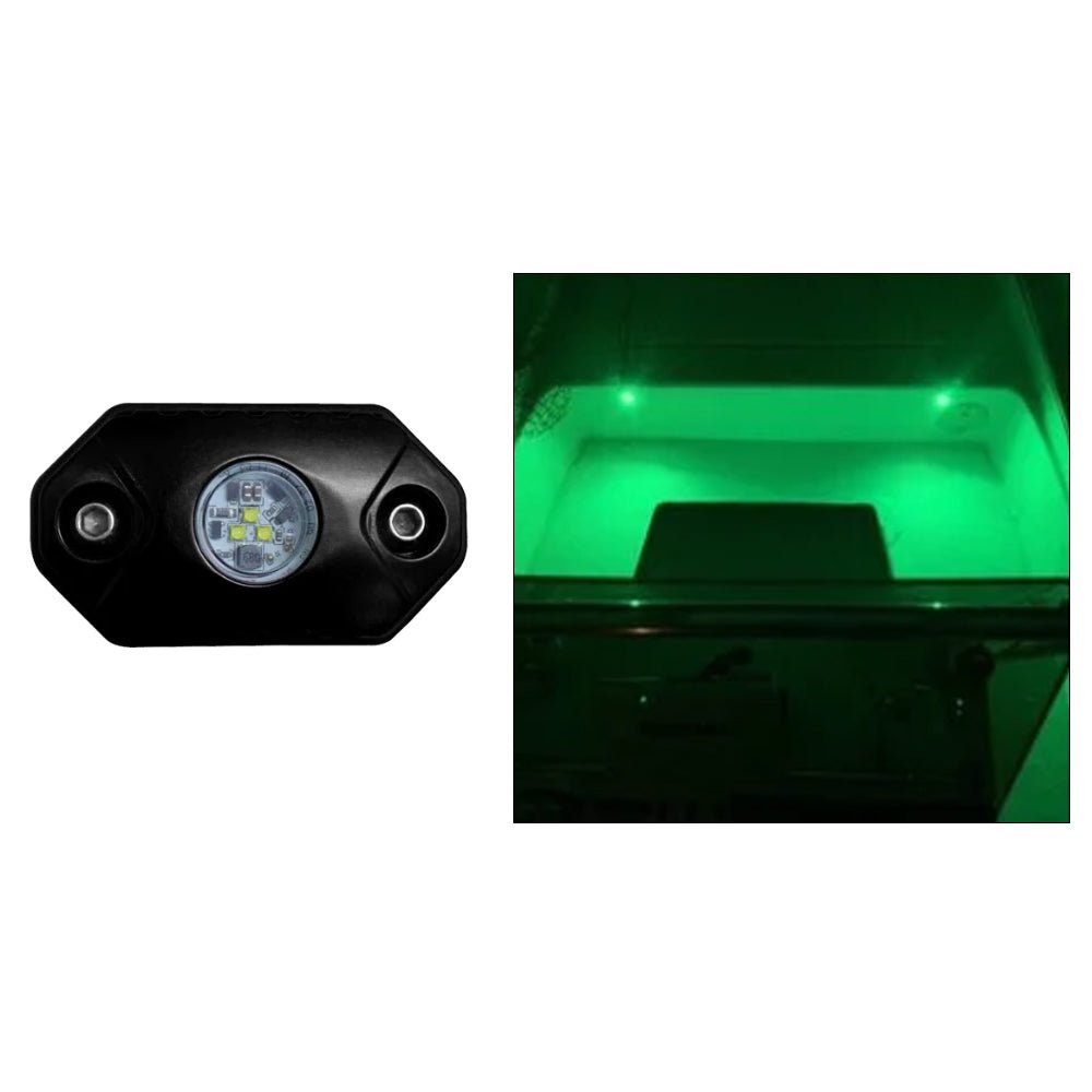 Black Oak Rock Accent Light - Green - Black Housing [RL - G]