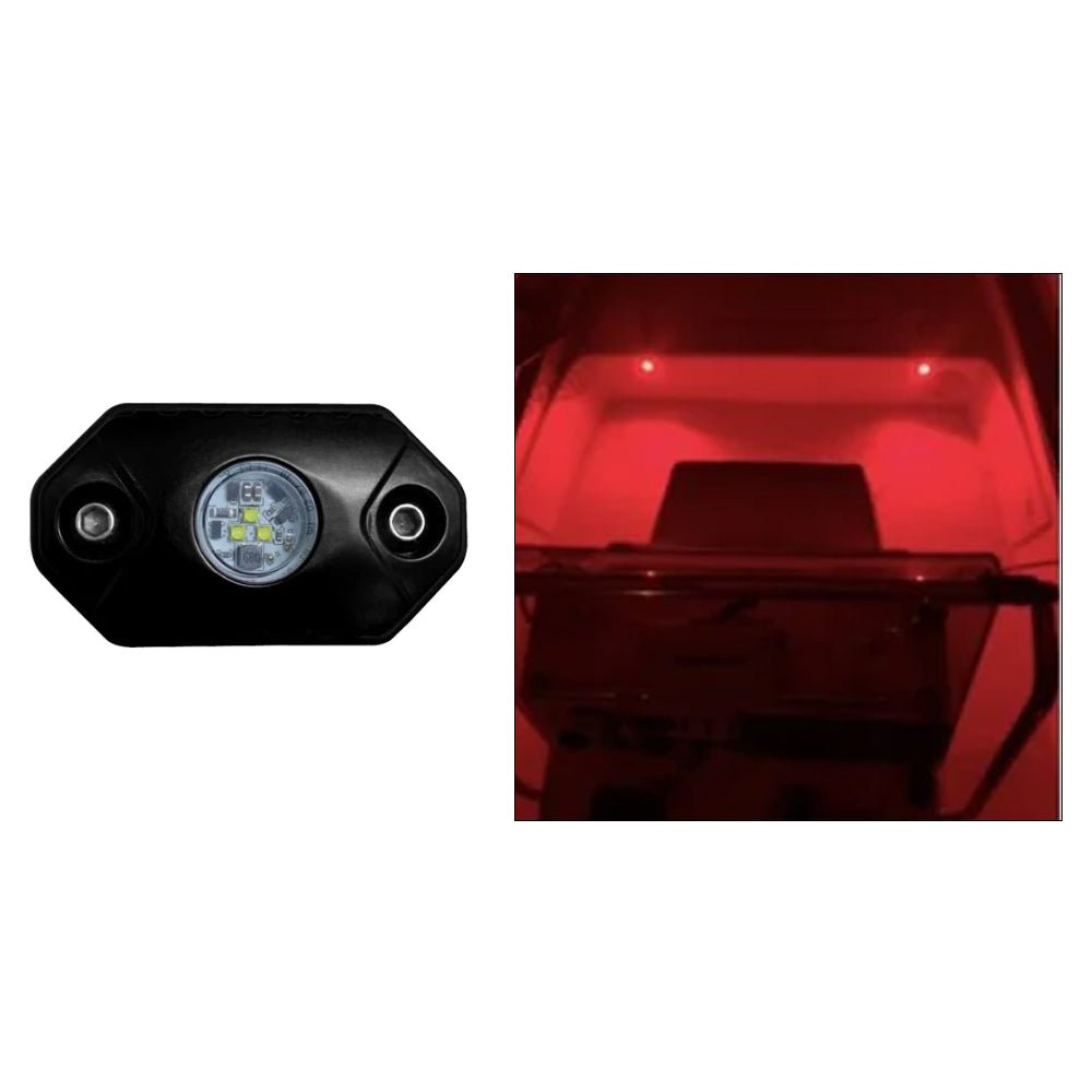 Black Oak Rock Accent Light - Red - Black Housing [RL - R]