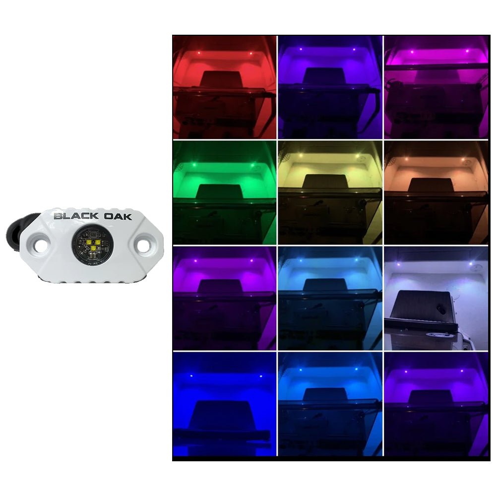 Black Oak Rock Accent Light - RGB - White Housing [MAL - RGB]