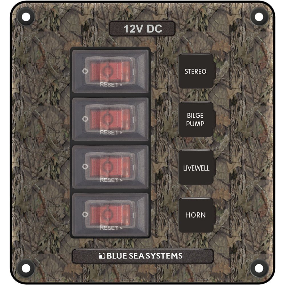 Blue Sea 4323 Circuit Breaker Switch Panel 4 Position - Camo [4323]