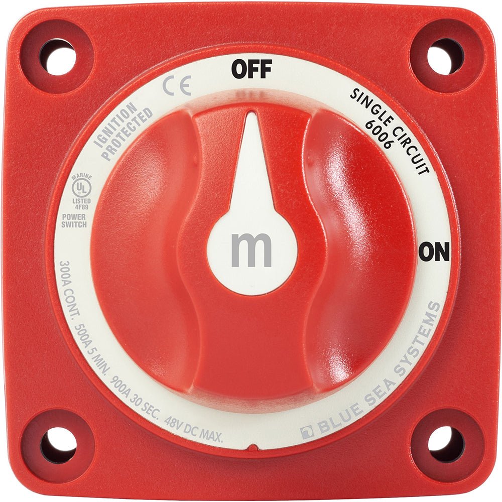 Blue Sea 6006 m - Series (Mini) Battery Switch Single Circuit ON/OFF Red [6006]