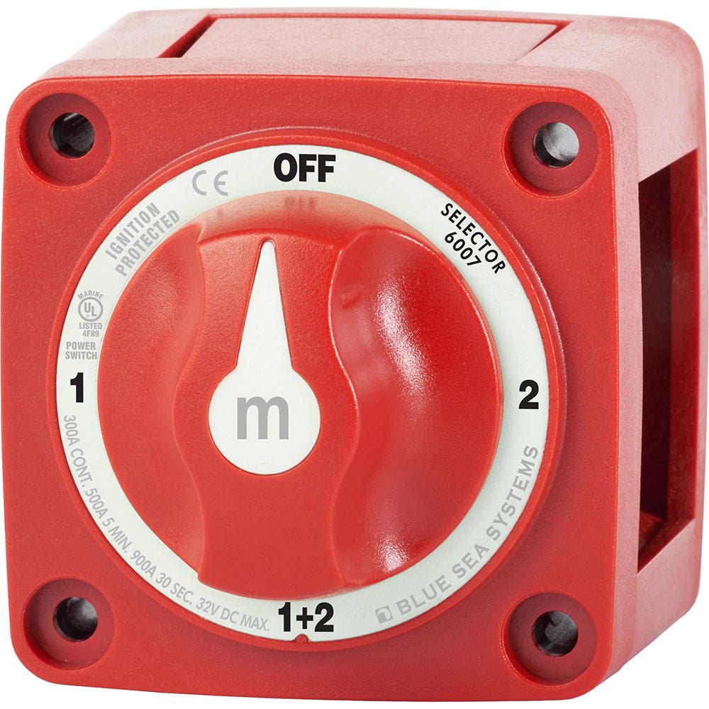 Blue Sea 6007 m - Series (Mini) Battery Switch Selector Four Position Red [6007]