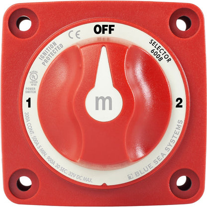 Blue Sea 6008 M - Series Battery Switch 3 Position - Red [6008]