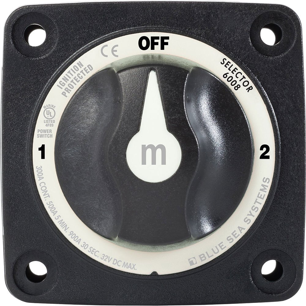 Blue Sea 6008200 m - Series Selector 3 Position Battery Switch - Black [6008200]