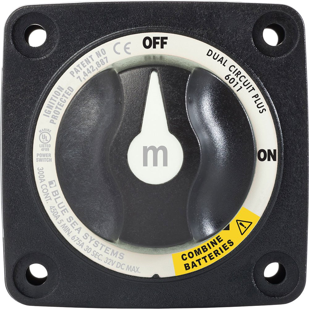 Blue Sea 6011200 m - Series Battery Switch Dual Circuit Plus - Black [6011200]