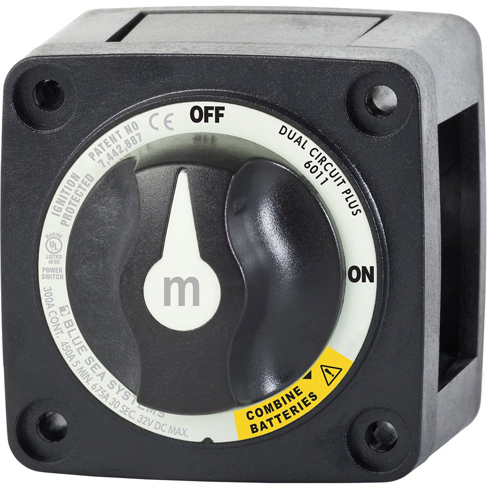 Blue Sea 6011200 m - Series Battery Switch Dual Circuit Plus - Black [6011200]