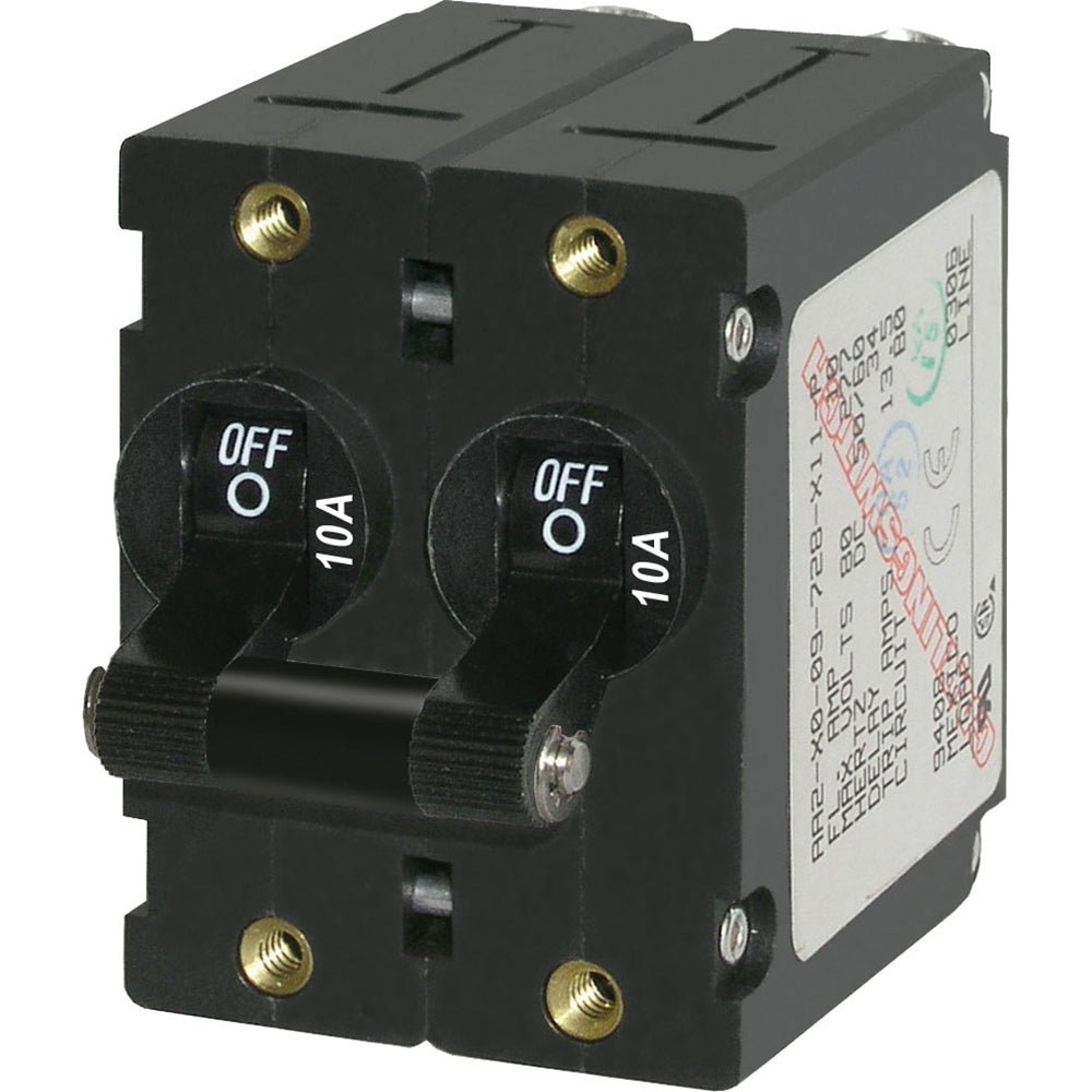 Blue Sea 7232 A - Series Double Pole Toggle - 10A - Black [7232]